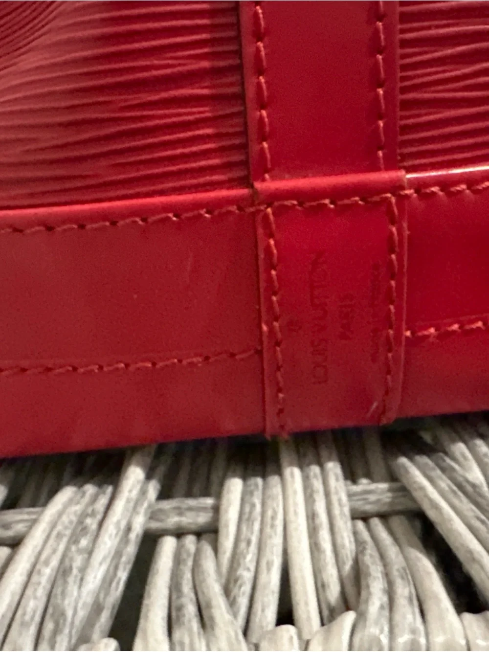 Louis Vuitton Noé in Castilian Red Epi Leather